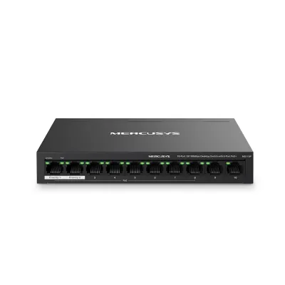 Switch PoE Mercusys MS110P | 10-Port 10/100Mbps Desktop Switch with 8-Port PoE+