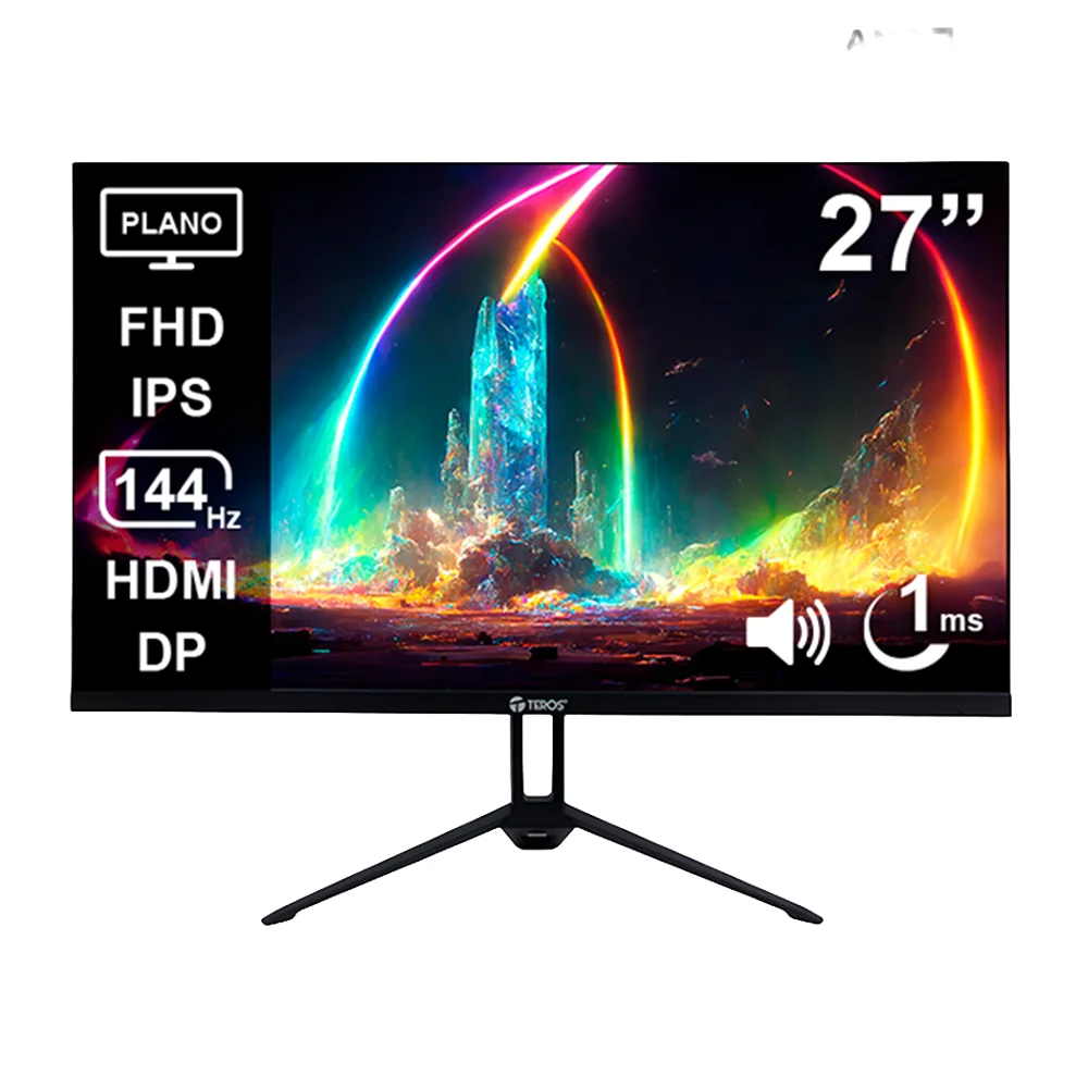 Monitor Teros Plano (TE-2714S) | 27" FHD (1920x1080) IPS | 144Hz | 1ms MPRT | HDR | Parlantes Integrados