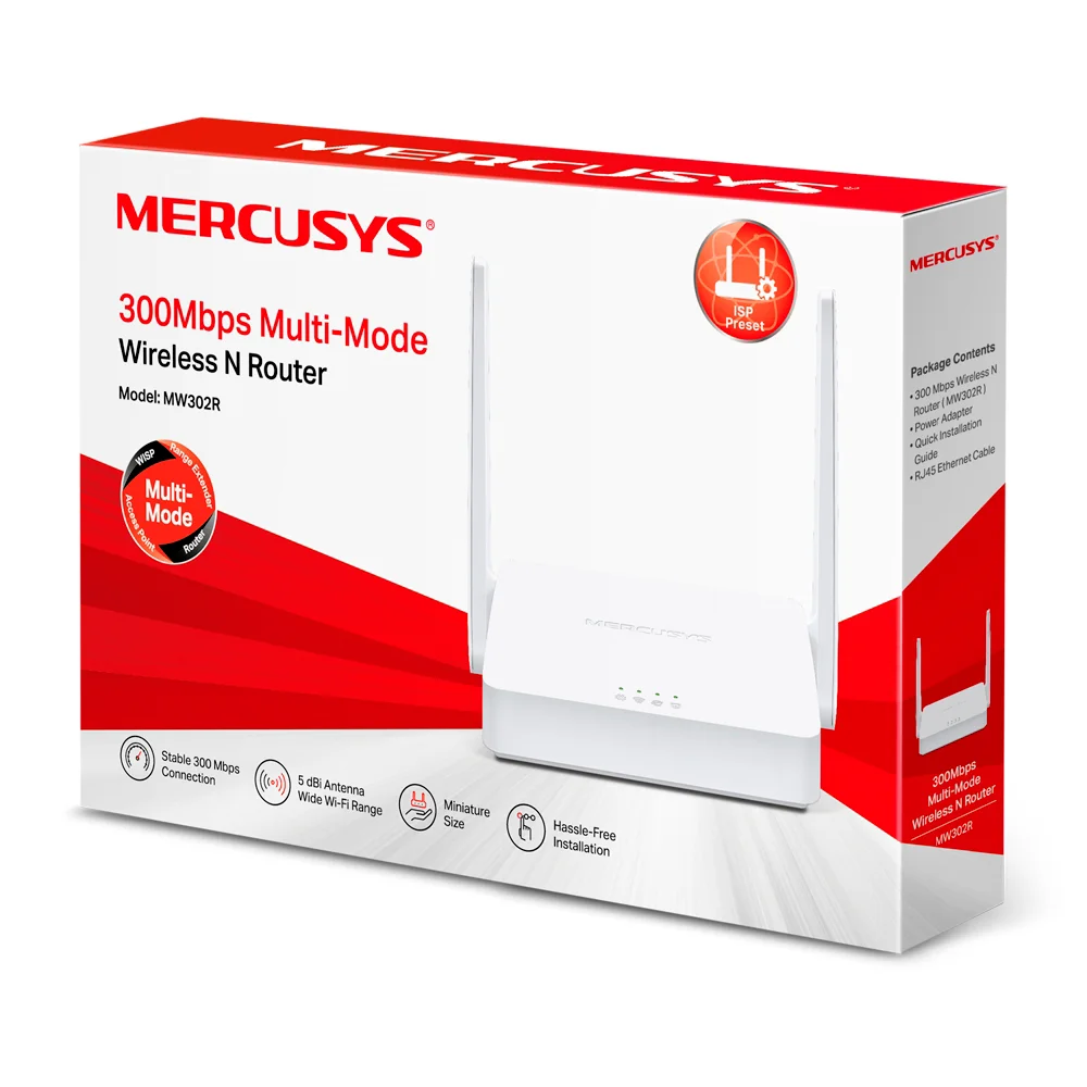 Router Wi-Fi Mercusys MW302R | 300Mbps Multi-Mode Wireless N Router