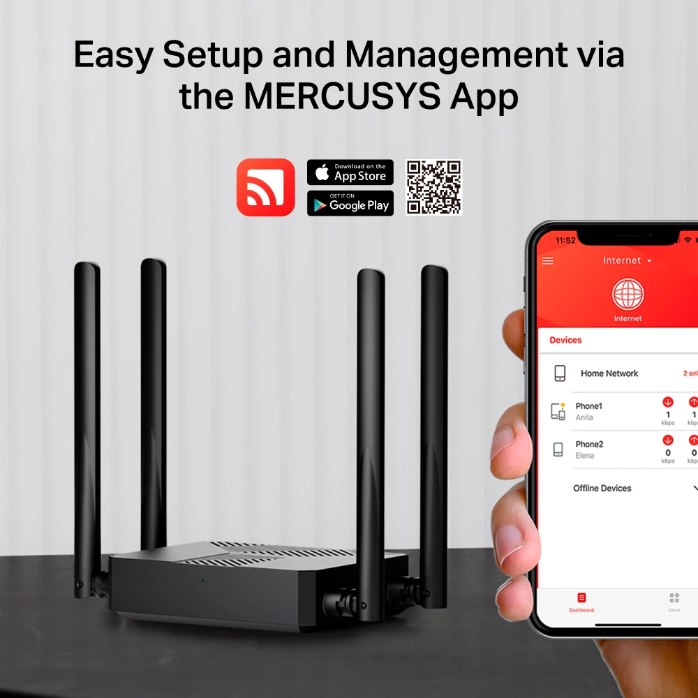 Router Wi-Fi Mercusys MR62X | AX1500 Dual-Band WiFi 6 Router