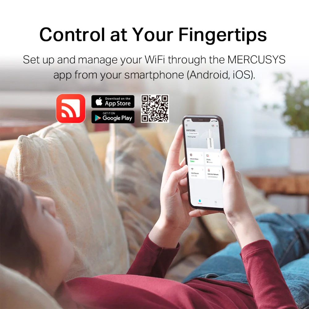 Extensor Wi-Fi Mercusys MW300RE | 300 Mbps Wi-Fi Range Extender