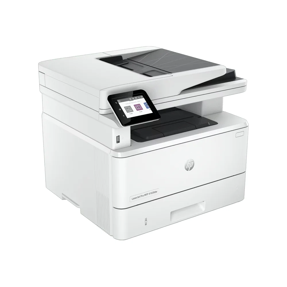 Impresora Multifuncional HP LaserJet Pro 4103fdw (2Z629A) | Láser Monocromática A4 | 40 ppm | Dúplex automático | Wi-Fi, Ethernet, USB