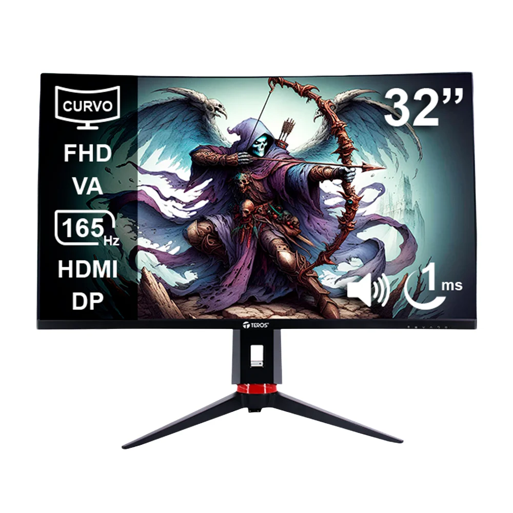 Monitor Gamer Teros (TE-3215G) | 31.5" FHD (1920x1080) VA | 165Hz | 1ms | FreeSync | Curvo R1500