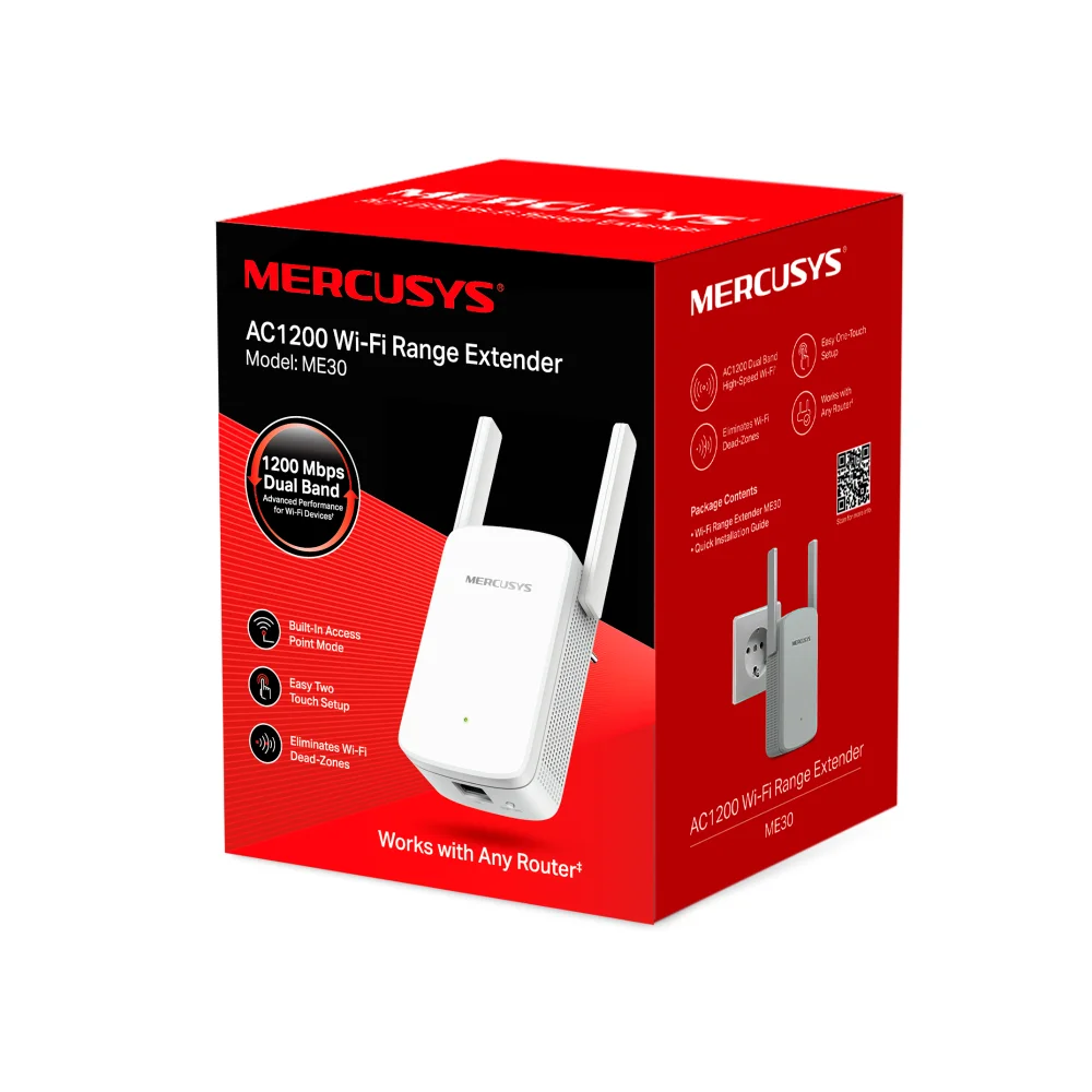 Extensor Wi-Fi Mercusys ME30 | AC1200 Wi-Fi Range Extender