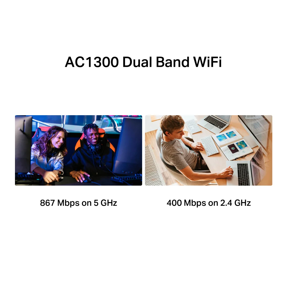 Adaptador Wi-Fi USB Mercusys MA30H | AC1300 High Gain Wireless Dual Band USB Adapter
