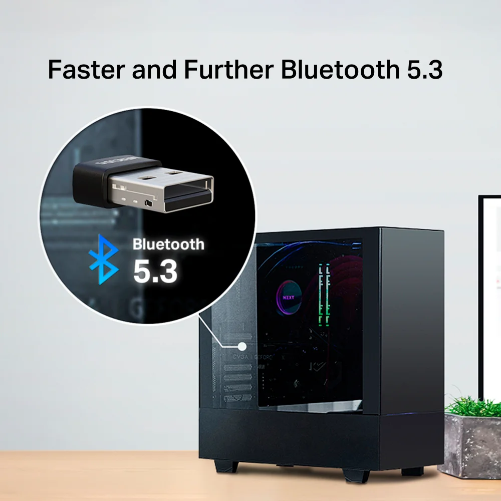 Adaptador Bluetooth Mercusys MA530 | Bluetooth 5.3 Nano USB Adapter