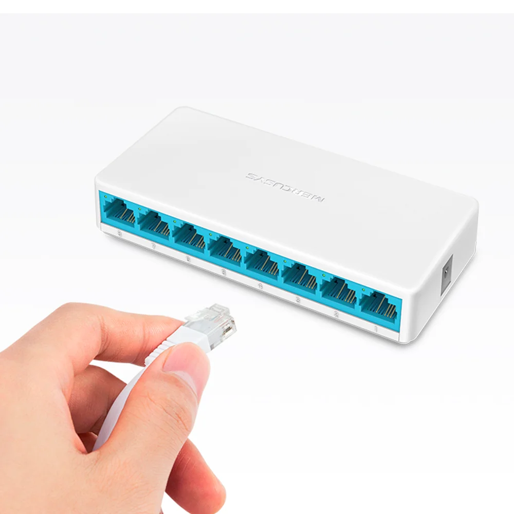 Switch de red Mercusys MS108 | 8-Port 10/100Mbps Desktop Switch