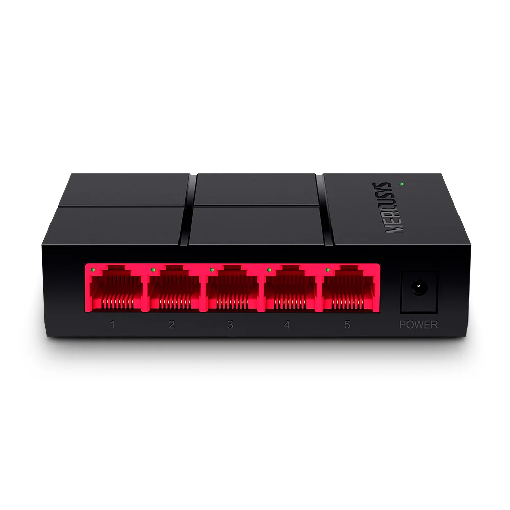 Switch de red Mercusys MS105G | 5-Port 10/100/1,000 Mbps Desktop Switch