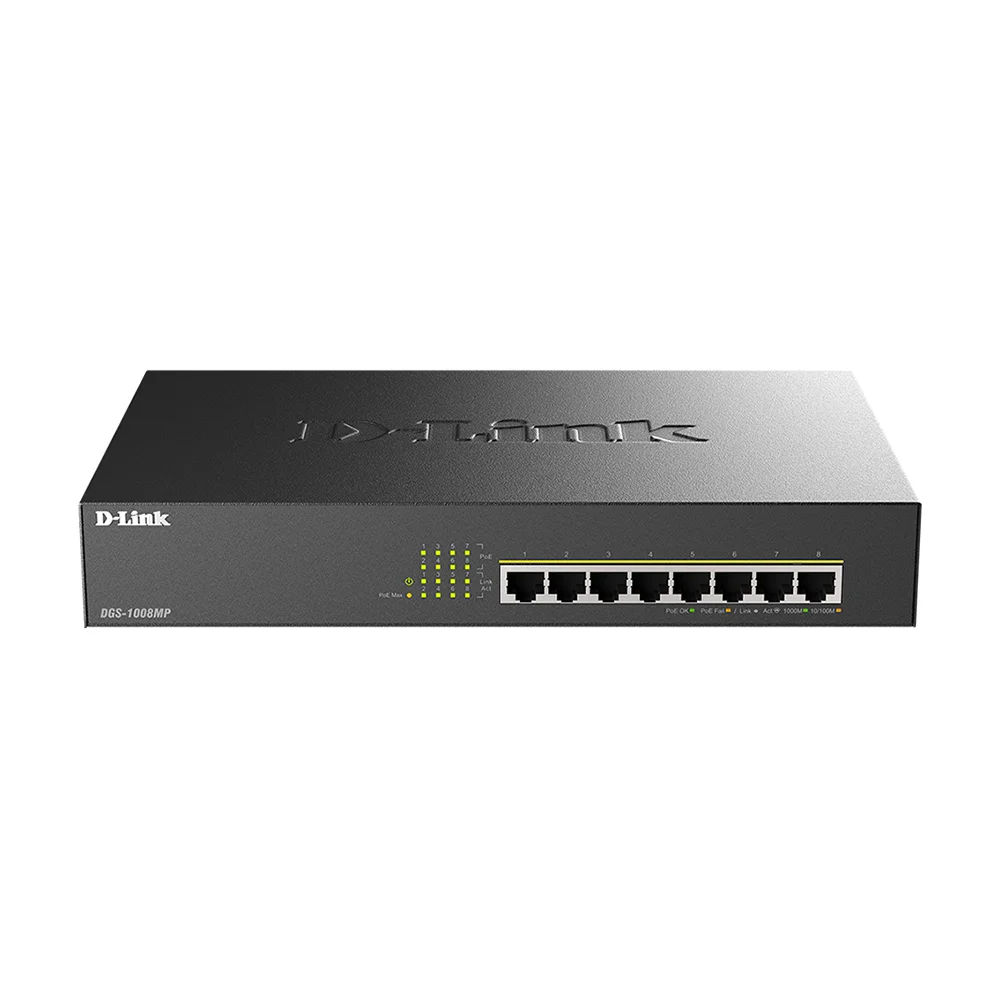 Switch PoE D-Link DGS-1008MP | Switch de escritorio Max PoE de 8 puertos Gigabit