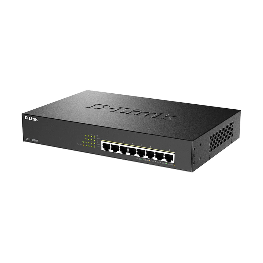 Switch PoE D-Link DGS-1008MP | Switch de escritorio Max PoE de 8 puertos Gigabit