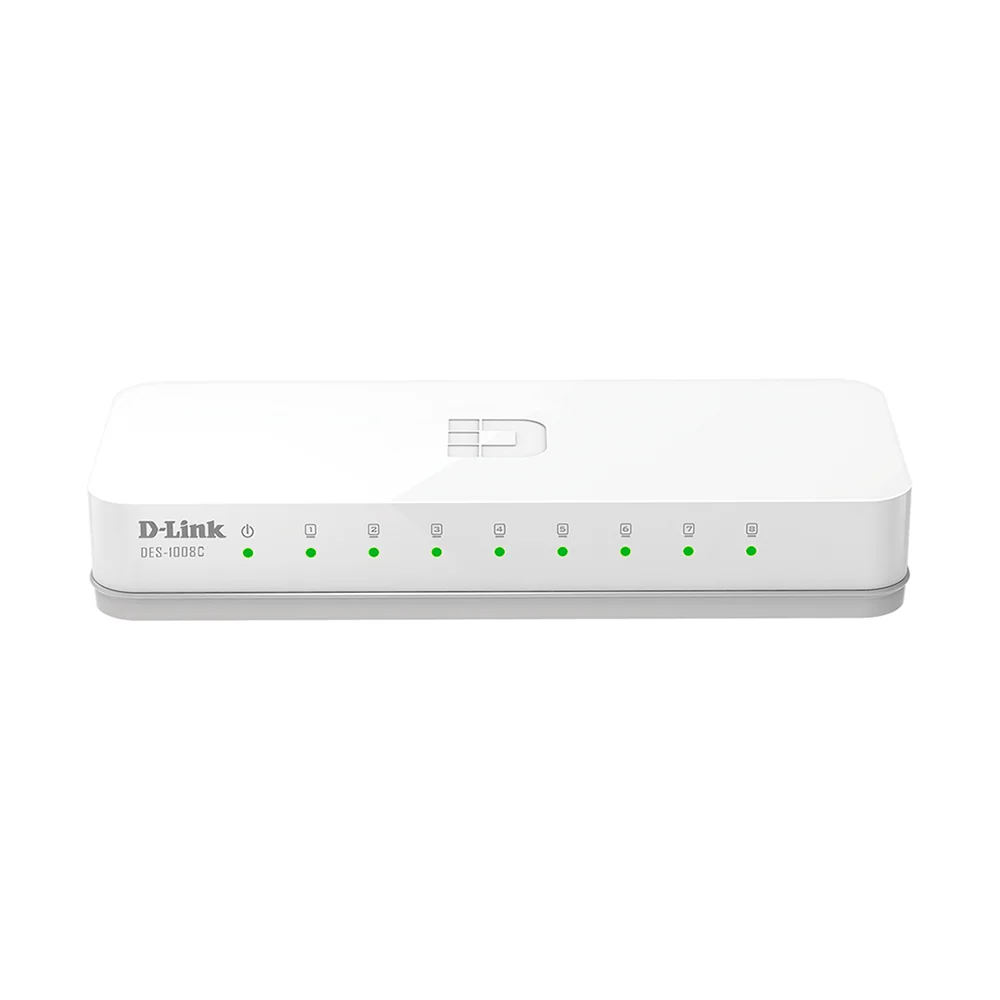 Switch no administrable D-Link DES-1008C | Switch no administrable de 8 puertos Fast Ethernet