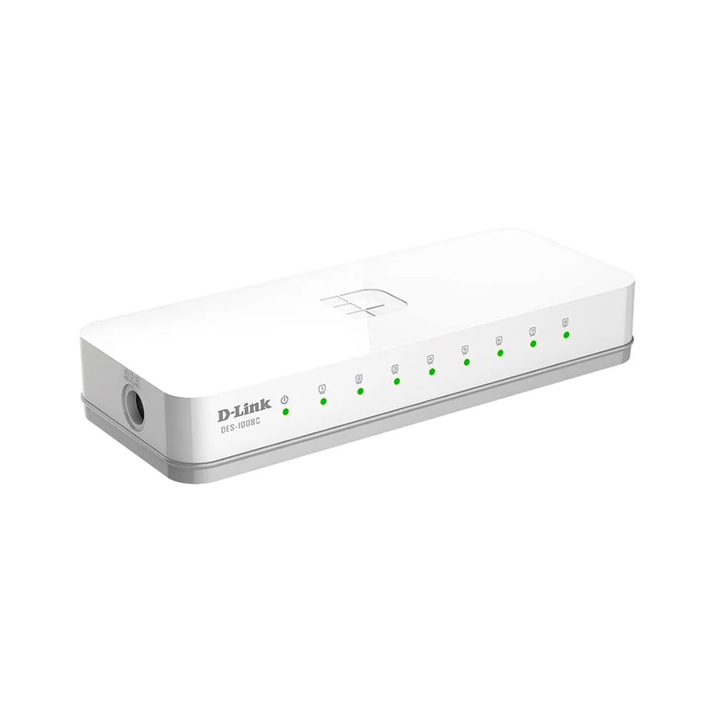Switch no administrable D-Link DES-1008C | Switch no administrable de 8 puertos Fast Ethernet
