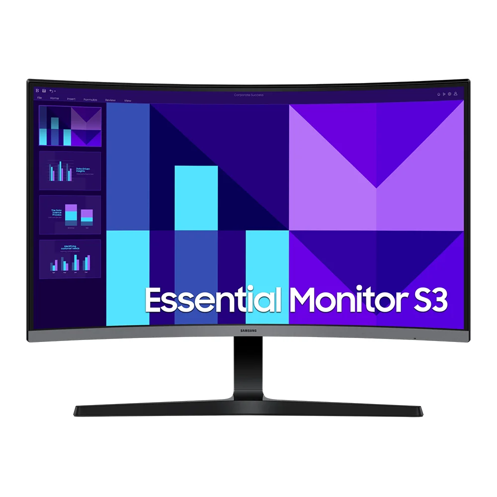 Monitor Samsung Curvo Serie D390 (LS27D390GANXZA) | 27" FHD (1920x1080) VA | 100Hz | 4ms GTG | Eye Saver | Curvo 1800R