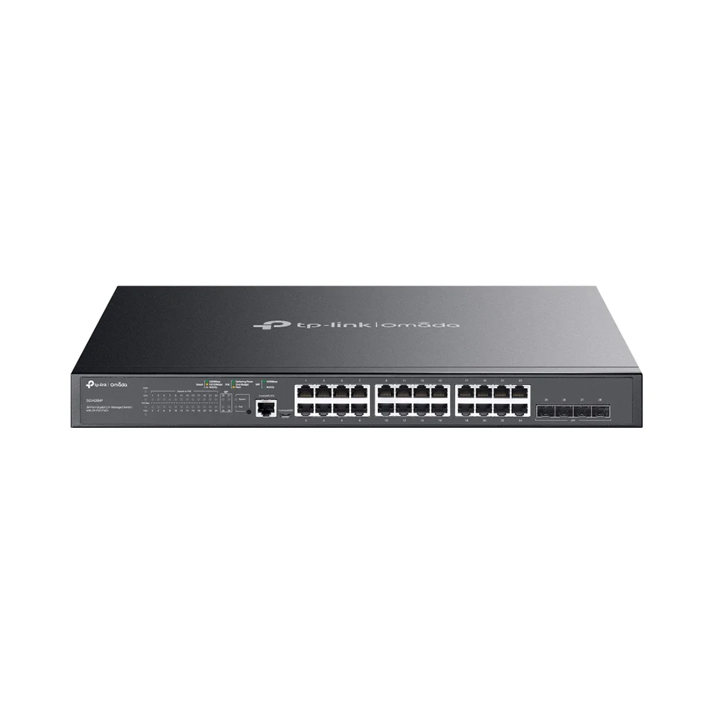 Switch PoE administrable Omada TP-Link SG3428MP | Omada 28-Port Gigabit L2+ Managed Switch with 24-Port PoE+