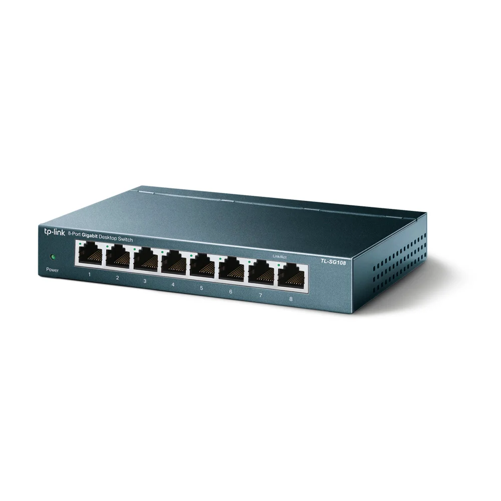 Switch no administrable TP-Link TL-SG108 | Switch para escritorio de 8 puertos Gigabit