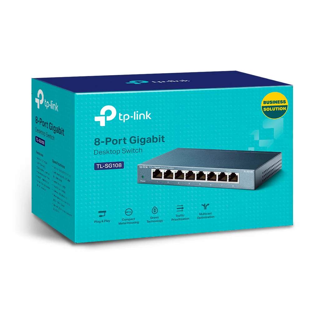 Switch no administrable TP-Link TL-SG108 | Switch para escritorio de 8 puertos Gigabit