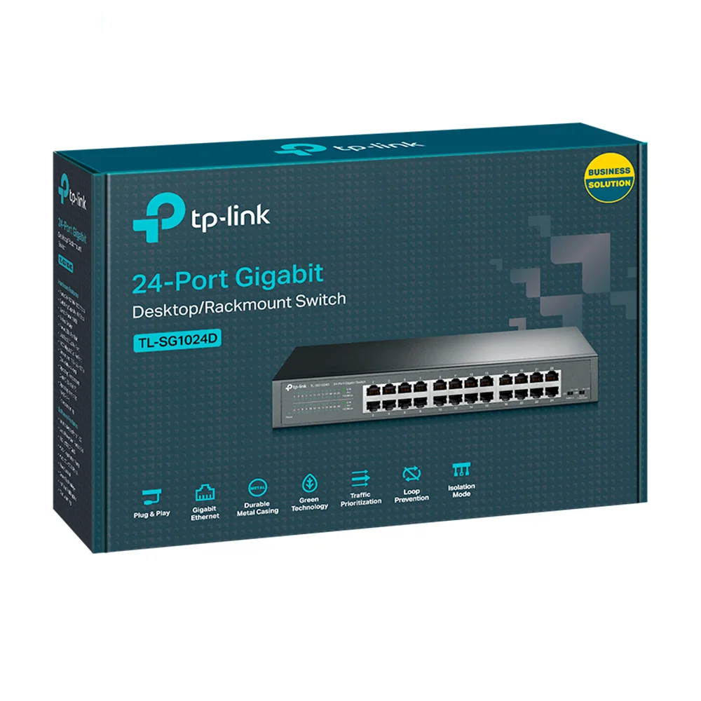 Switch no administrable TP-Link TL-SG1024D | 24-Port Gigabit Desktop/Rackmount Switch