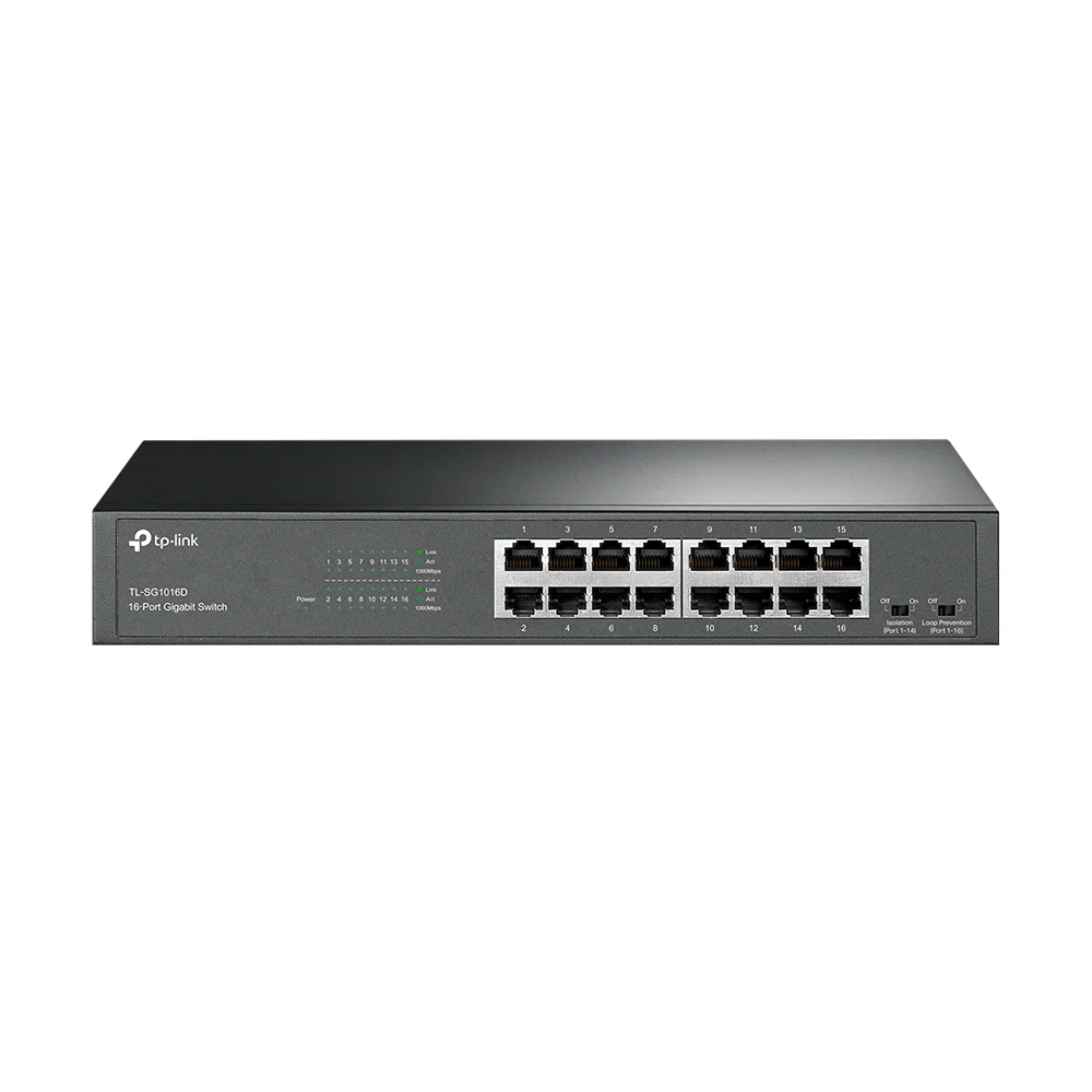 Switch no administrable TP-Link TL-SG1016 | 16-Port Gigabit Rackmount Switch