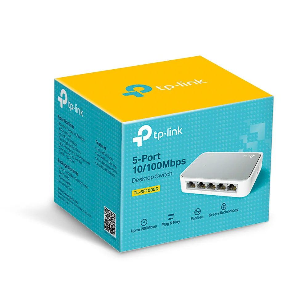 Switch no administrable TP-Link TL-SF1005D | 5-Port 10/100Mbps Desktop Switch