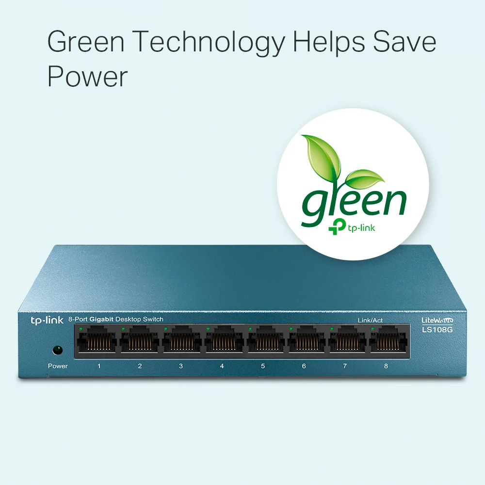 Switch no administrable TP-Link LS108G | Switch para escritorio de 8 puertos Gigabit