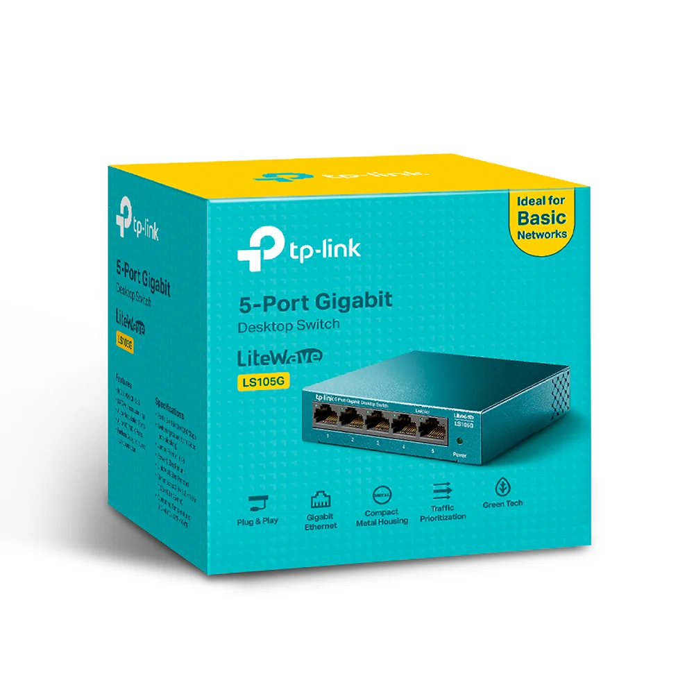 Switch no administrable TP-Link LS108G | Switch para escritorio de 8 puertos Gigabit