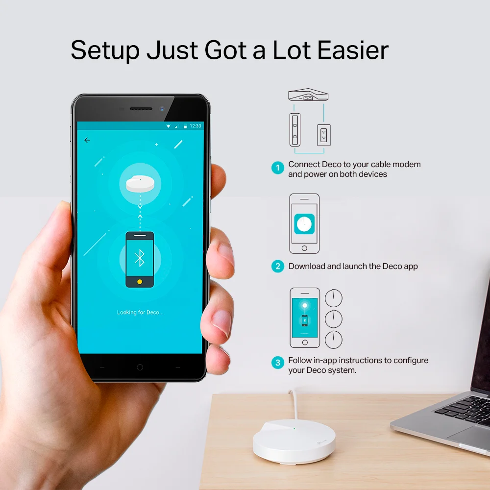 Sistema Mesh Wi-Fi TP-Link DECO M5(3-PACK)-PCL | Sistema Mesh Wi-Fi AC1300 para Toda la Casa