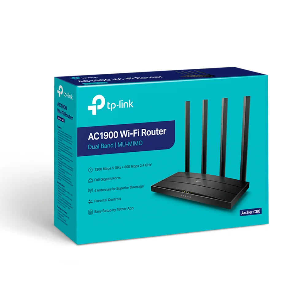 Router Wi-Fi TP-Link Archer C80 | AC1900 Wireless MU-MIMO Wi-Fi Router