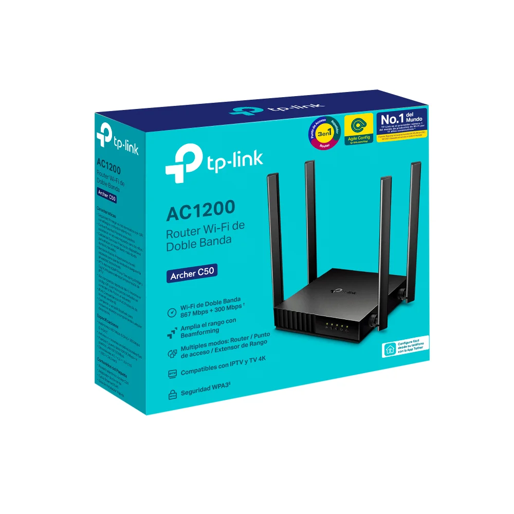 Router Wi-Fi TP-Link Archer C50 | Router Wi-Fi de doble banda AC1200