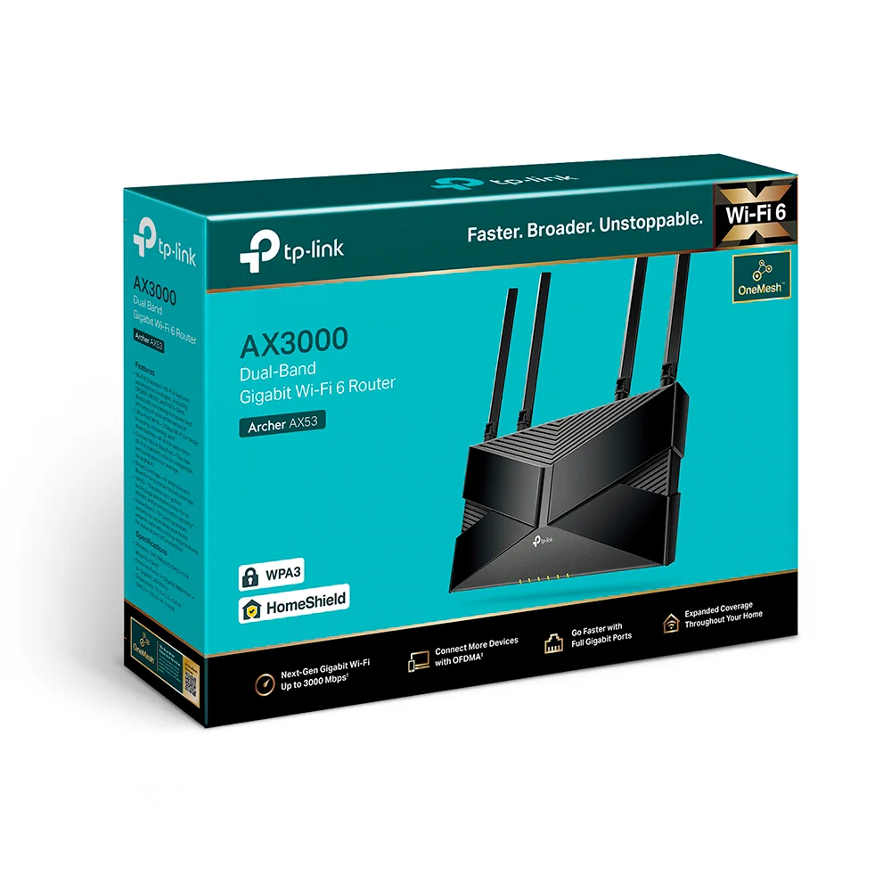 Router Wi-Fi TP-Link Archer AX53 | AX3000 Dual Band Gigabit Wi-Fi 6 Router