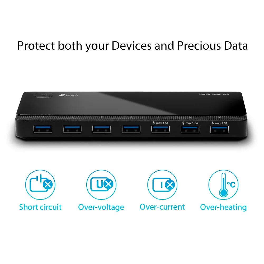 Hub/adaptador USB TP-Link UH700 | USB 3.0 7-Port Hub