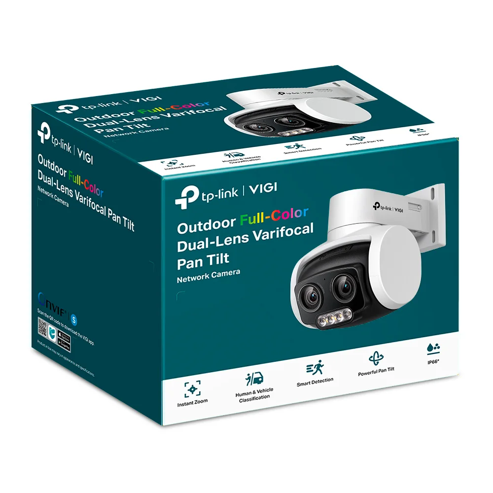 Cámara IP VIGI TP-Link VIGI C540V | Cámara IP Varifocal Tipo PT | Rotativa | ABS | 4MP 2K | IR 30m | 4-12 mm | Full Color