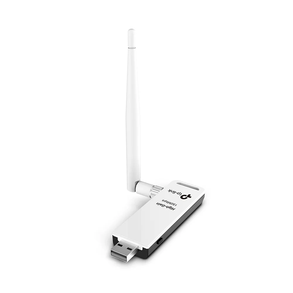 Adaptador Wi-Fi USB de alta ganancia TP-Link TL-WN722N | Adaptador USB Inalámbrico de Alta Sensibilidad a 150 Mbps