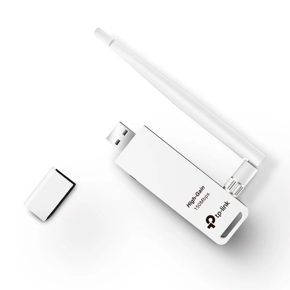 Adaptador Wi-Fi USB de alta ganancia TP-Link TL-WN722N | Adaptador USB Inalámbrico de Alta Sensibilidad a 150 Mbps