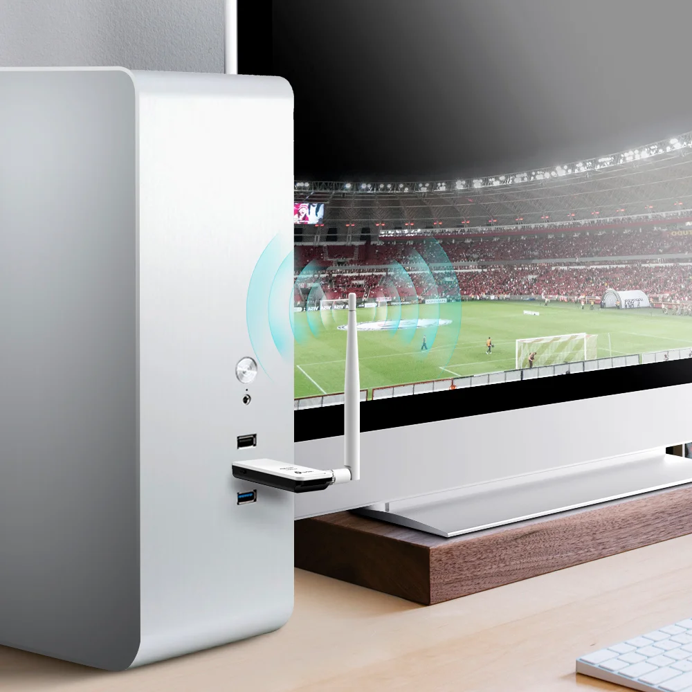 Adaptador Wi-Fi USB de alta ganancia TP-Link TL-WN722N | Adaptador USB Inalámbrico de Alta Sensibilidad a 150 Mbps