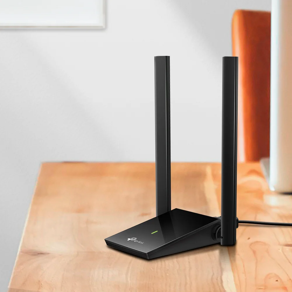 Adaptador Wi-Fi USB de alta ganancia TP-Link Archer T4U Plus | Adaptador USB inalámbrico AC1300 de alta ganancia y antenas duales
