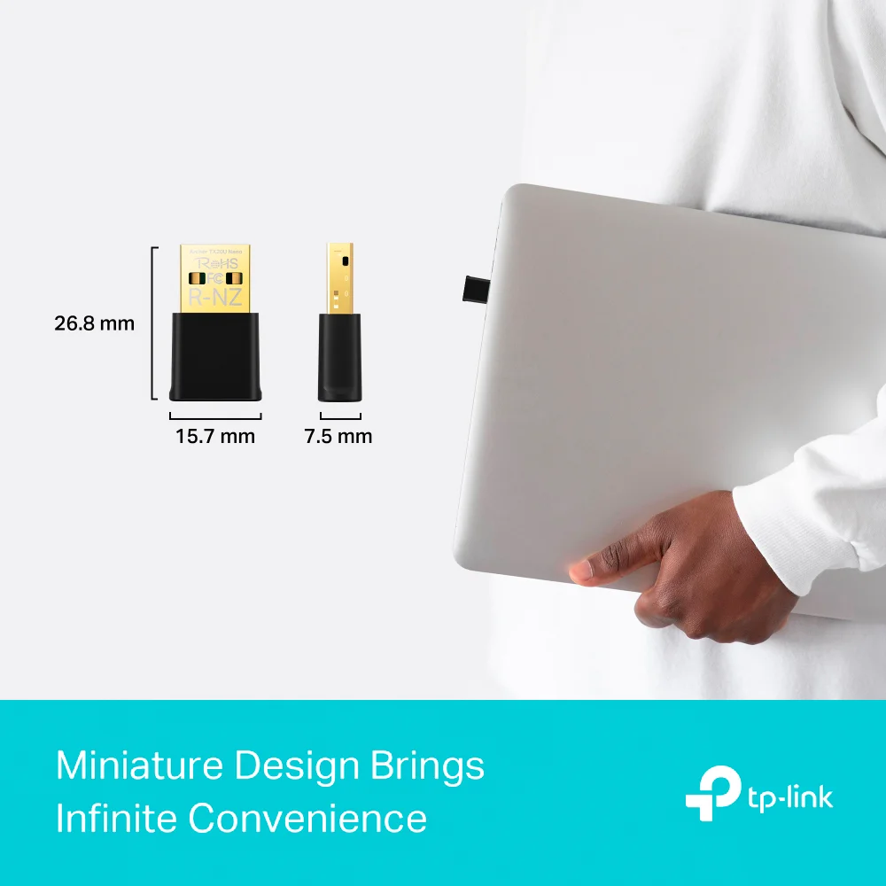 Adaptador Wi-Fi USB TP-Link Archer TX20U Nano | AX1800 Nano Wi-Fi 6 Wireless USB Adapter