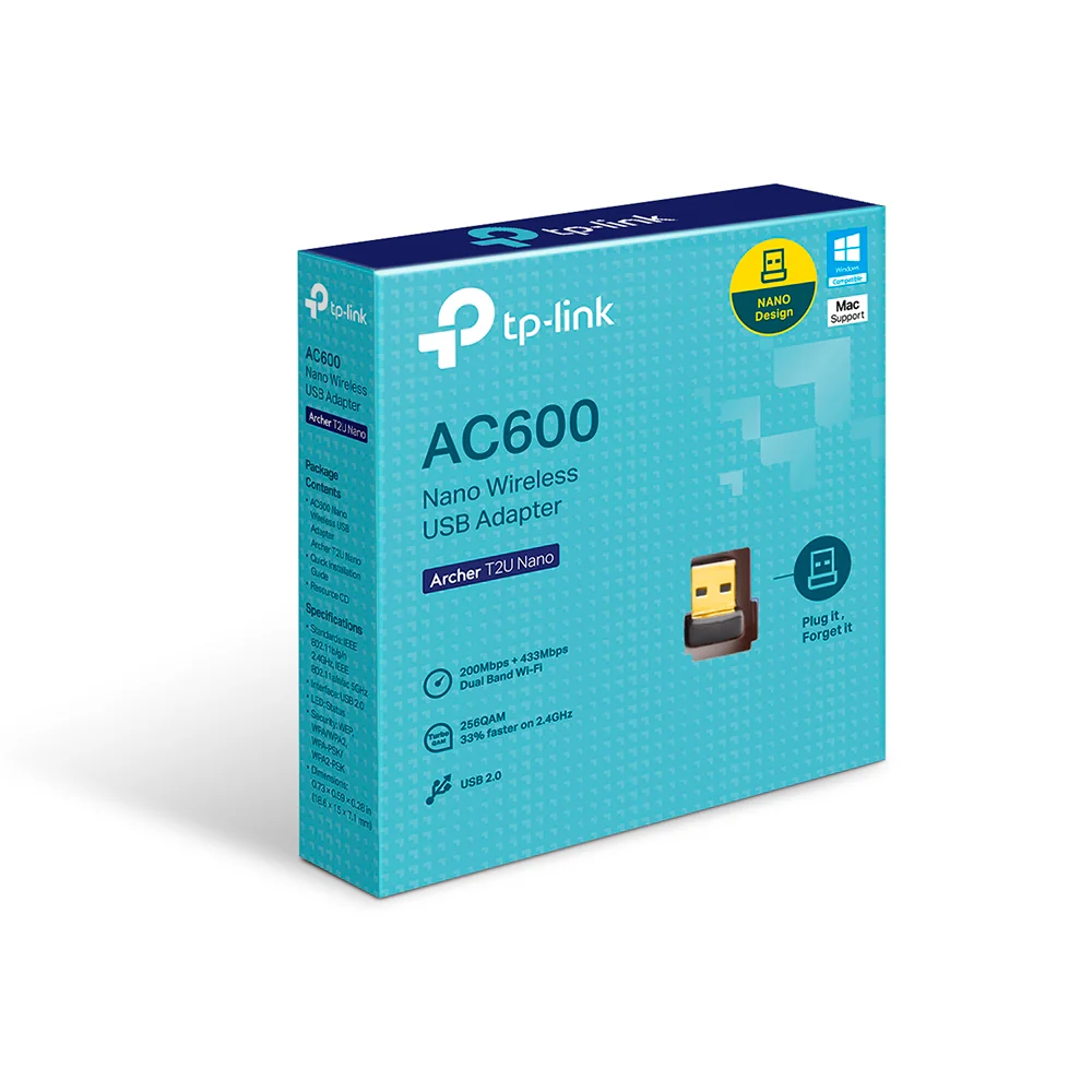 Adaptador Wi-Fi USB TP-Link Archer T2U Nano | AC600 Nano Wireless USB Adapter