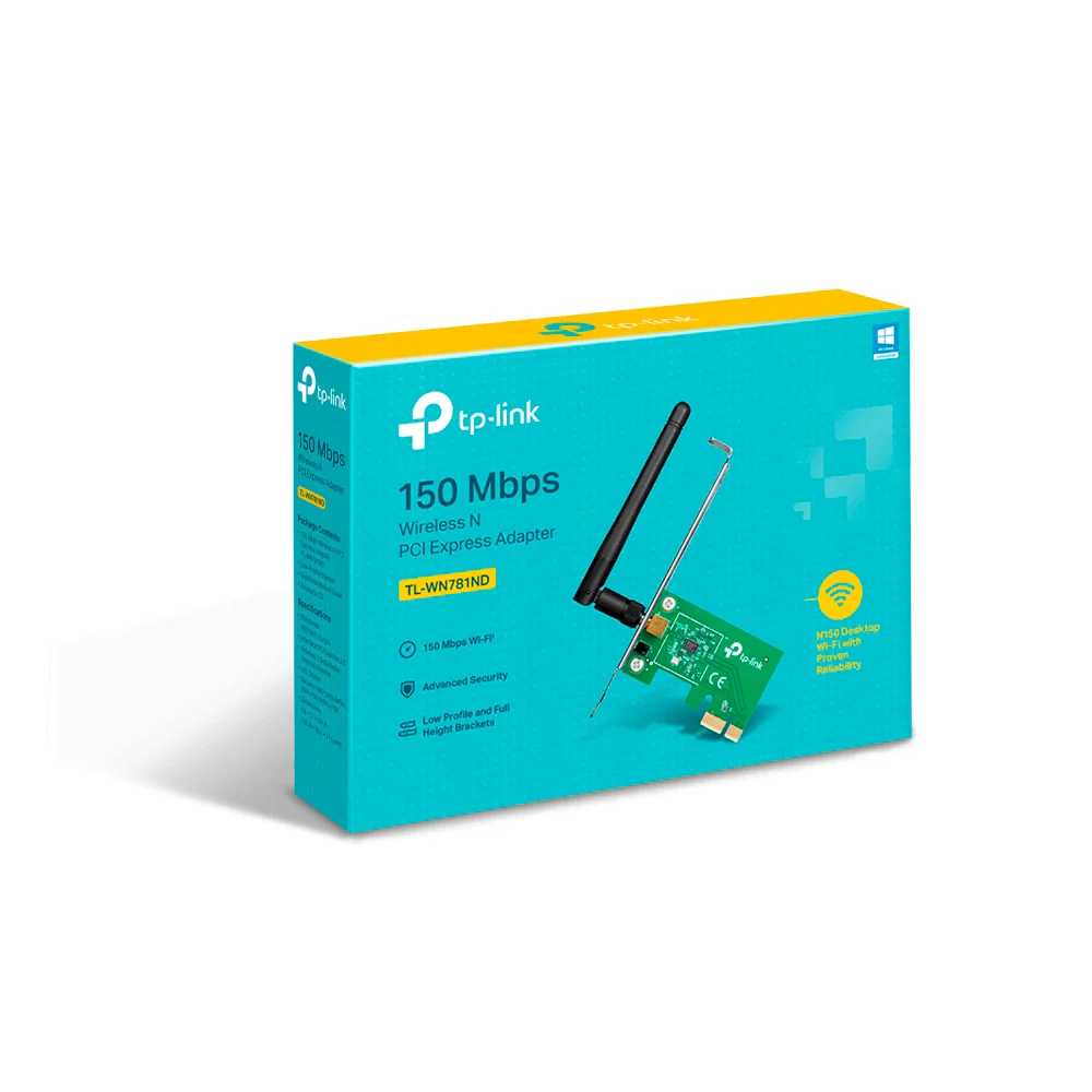 Adaptador Wi-Fi PCIe TP-Link TL-WN781ND | Adaptador Inalámbrico PCI Express N 150Mbps