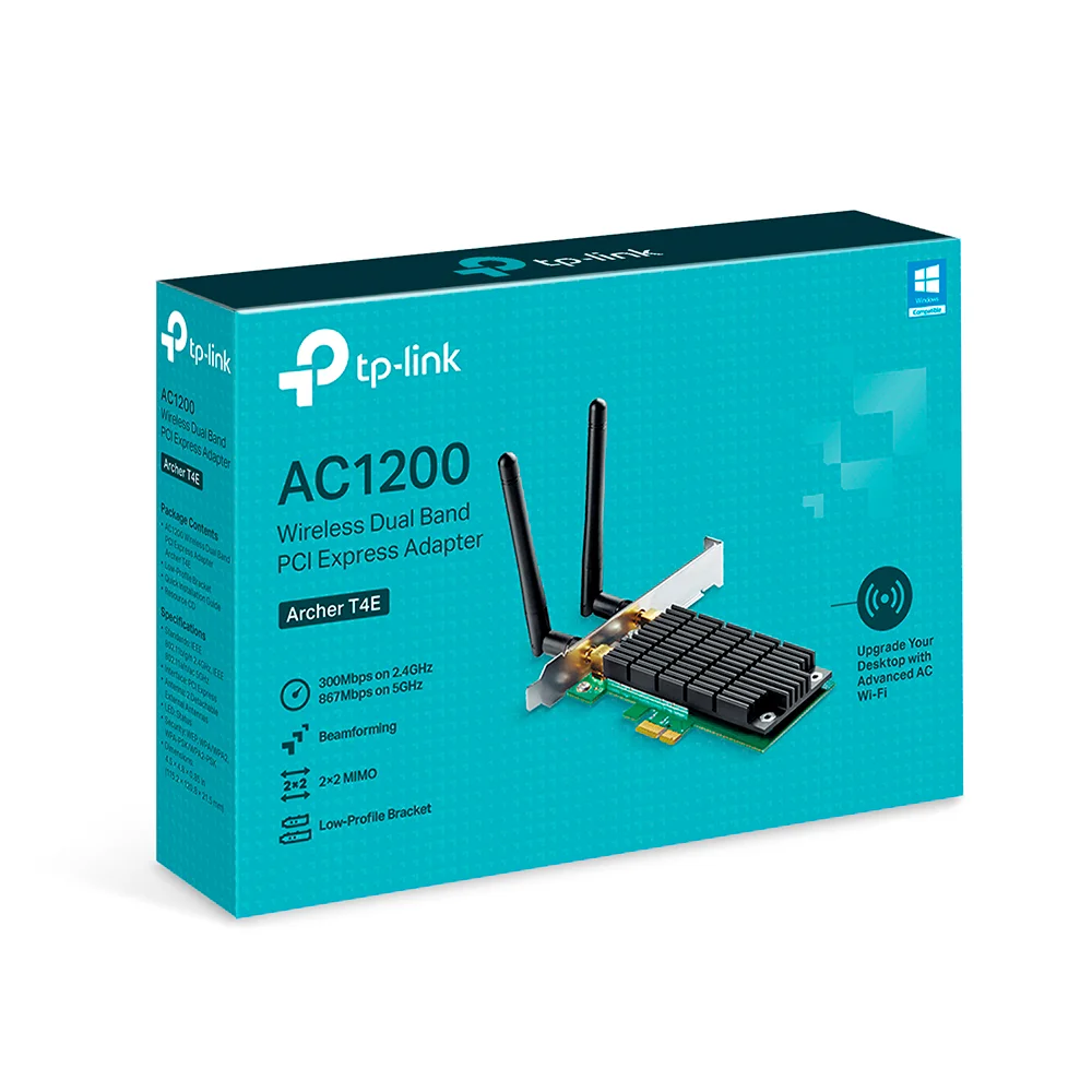 Adaptador Wi-Fi PCIe TP-Link Archer T4E | AC1200 Wireless Dual Band PCI Express Adapter