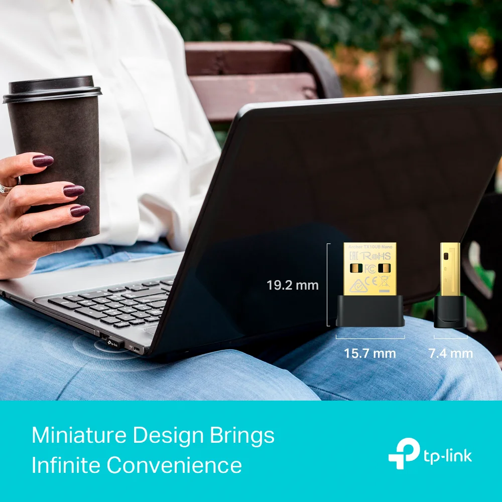 Adaptador Wi-Fi/Bluetooth USB TP-Link Archer TX10UB Nano | AX900 Nano Wi-Fi 6 Bluetooth 5.3 USB Adapter