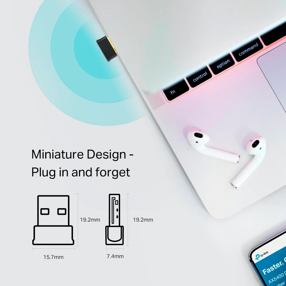 Adaptador Wi-Fi/Bluetooth USB TP-Link Archer T2UB Nano | AC600 Nano Wi-Fi Bluetooth 4.2 USB Adapter