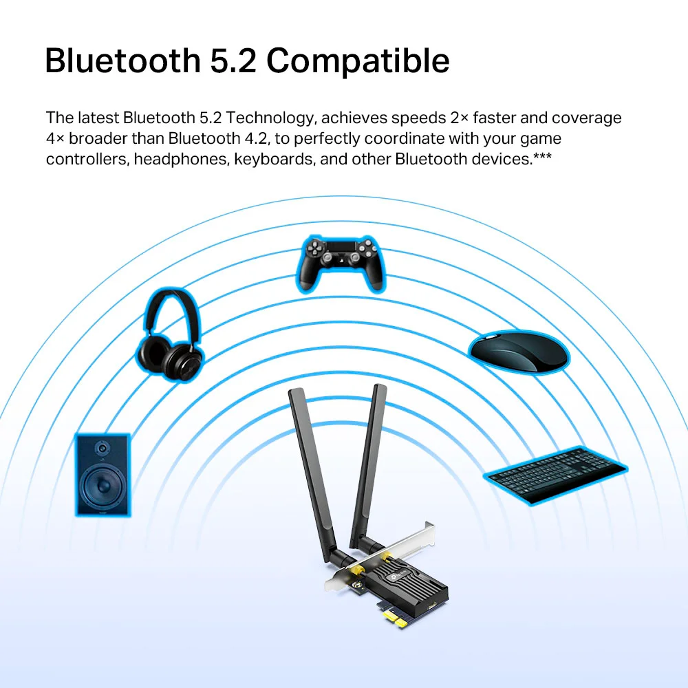 Adaptador Wi-Fi/Bluetooth PCIe TP-Link Archer TX55E | Adaptador PCIe Wi-Fi 6 Bluetooth 5.2 AX3000