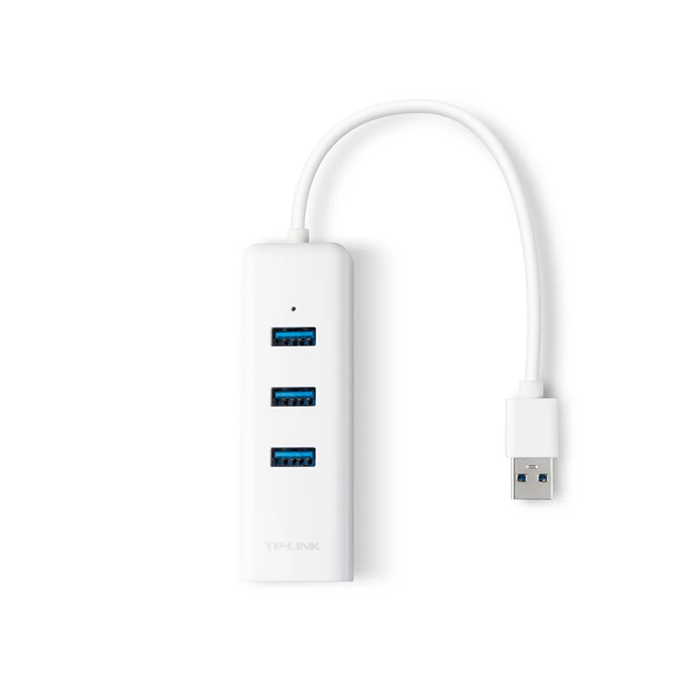 Adaptador Ethernet USB TP-Link UE330 | Adaptador USB 2 en 1 con Hub de 3 Puertos USB 3.0 y Adaptador Ethernet Gigabit