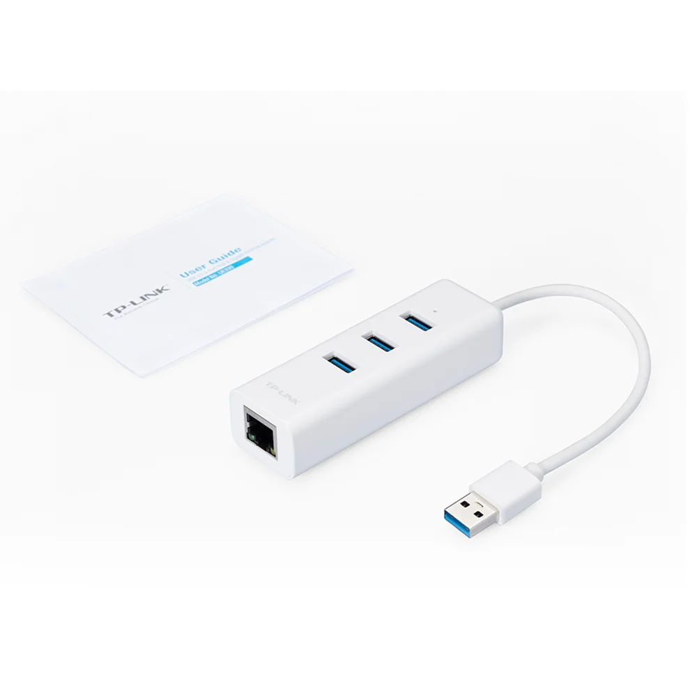 Adaptador Ethernet USB TP-Link UE330 | Adaptador USB 2 en 1 con Hub de 3 Puertos USB 3.0 y Adaptador Ethernet Gigabit