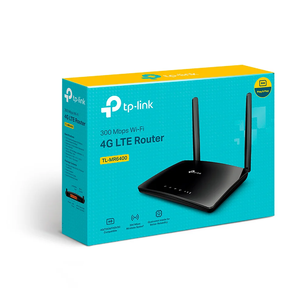 Router 4G LTE Wi-Fi TP-Link TL-MR6400-PCL | 300 Mbps Wireless N 4G LTE Router