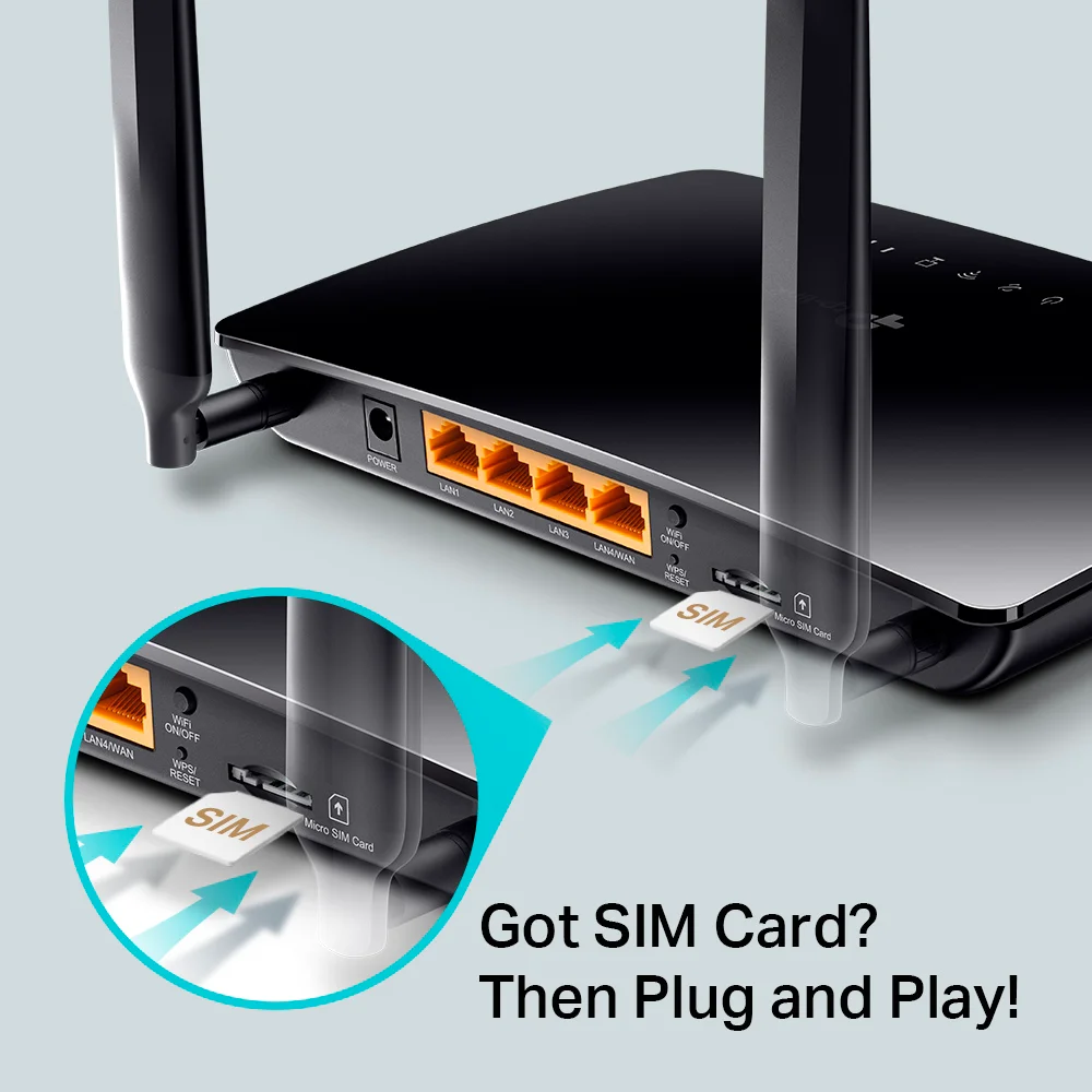 Router 4G LTE Wi-Fi TP-Link ARCHER MR400 | AC1200 Wireless Dual Band 4G LTE Router