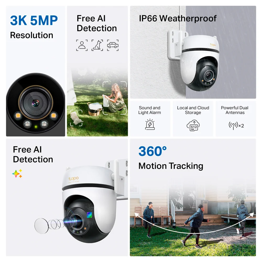 Cámara de seguridad Wi-Fi TP-Link Tapo C530WS | Outdoor Pan/Tilt Security Wi-Fi Camera