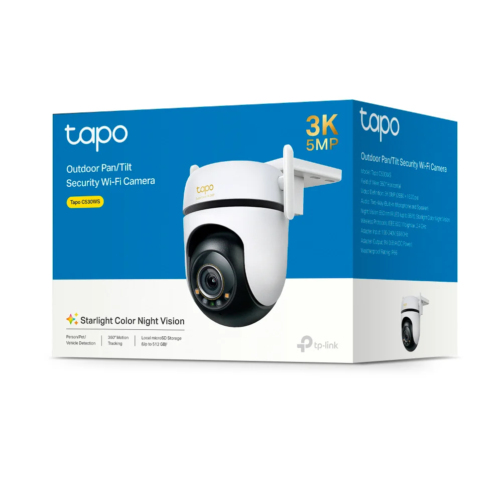 Cámara de seguridad Wi-Fi TP-Link Tapo C530WS | Outdoor Pan/Tilt Security Wi-Fi Camera