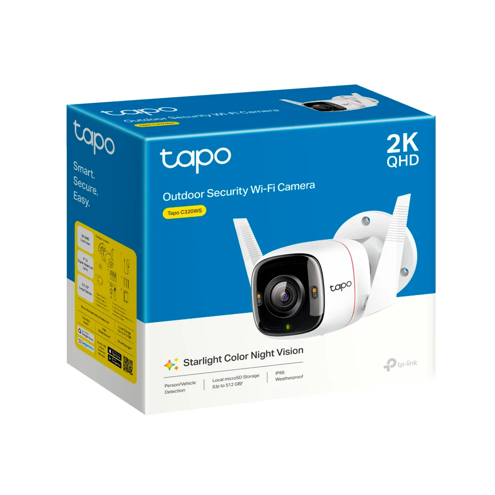 Cámara de seguridad Wi-Fi TP-Link Tapo C320WS | Outdoor Security Wi-Fi Camera