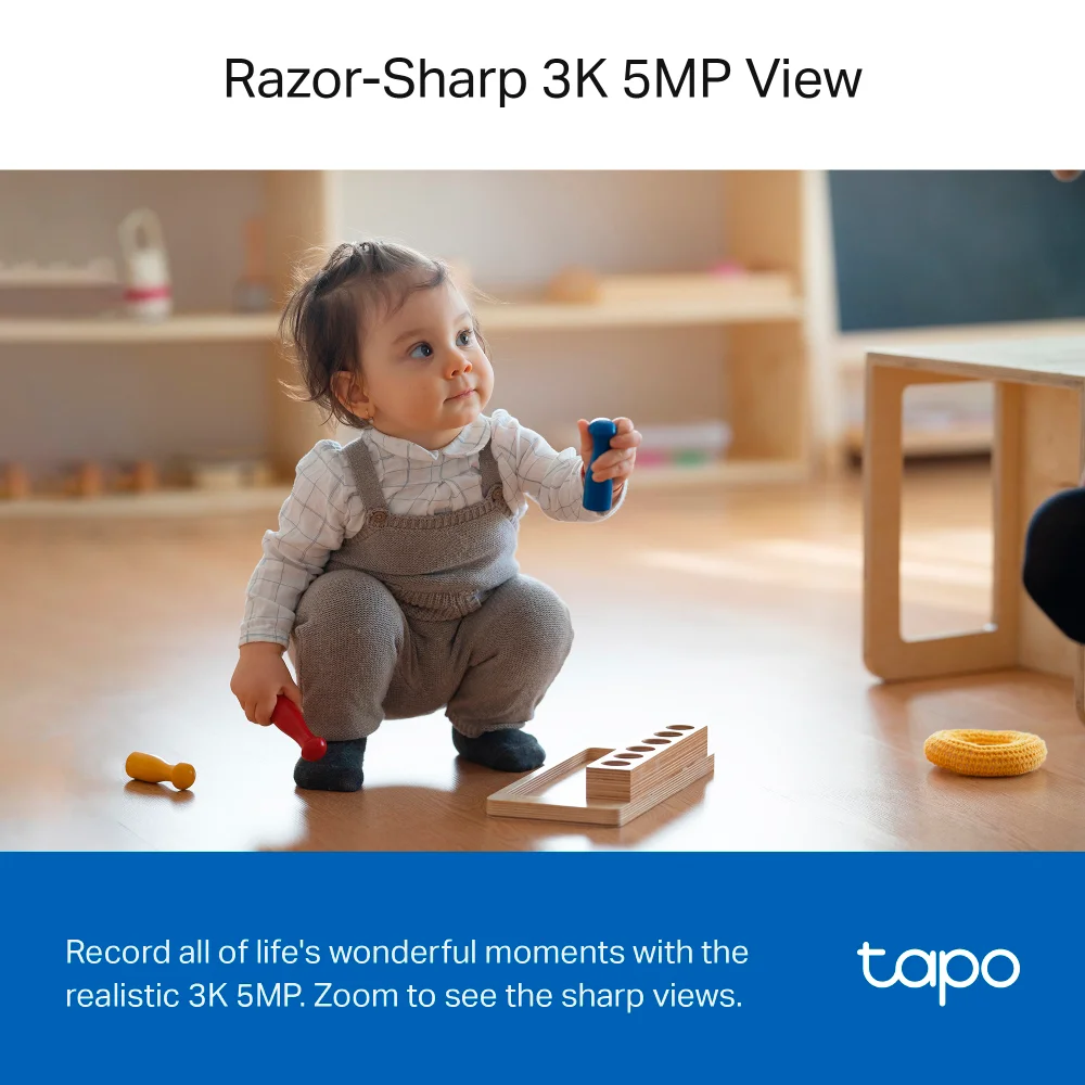 Cámara de seguridad Wi-Fi TP-Link Tapo C230 | Cámara de Vigilancia Wi-Fi de 360 Grados con Vista 3K y Detección IA Avanzada
